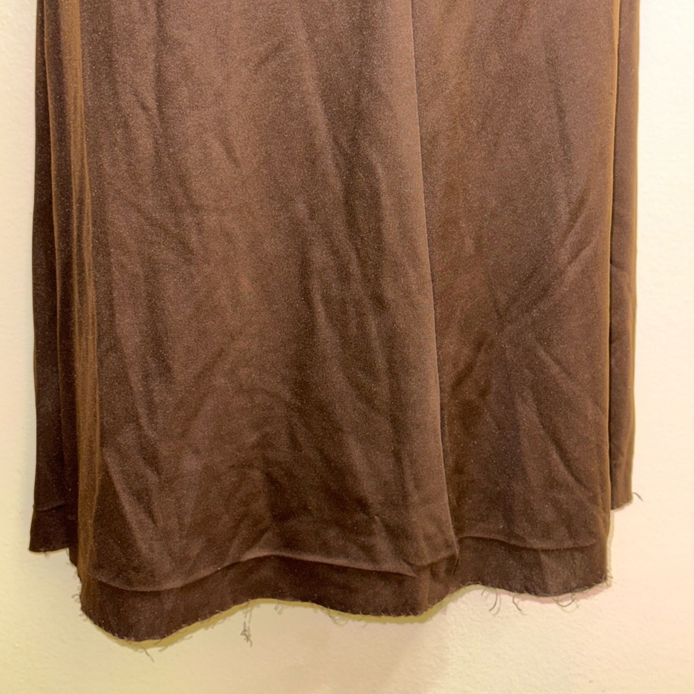 Vintage 60s 70s ILGWU Union Made‎ Brown Mod Midi Dress Size 11 - Picture 8 of 9